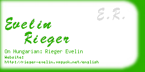 evelin rieger business card